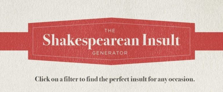 Shakespearean Insults for Every Occassion