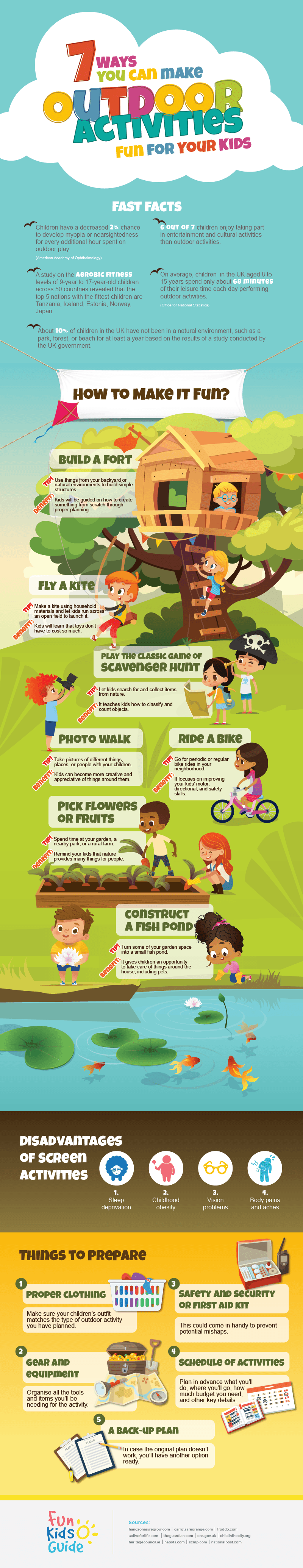 7 Ways You Can Make Outdoor Activities Fun For Your Kids Infographic