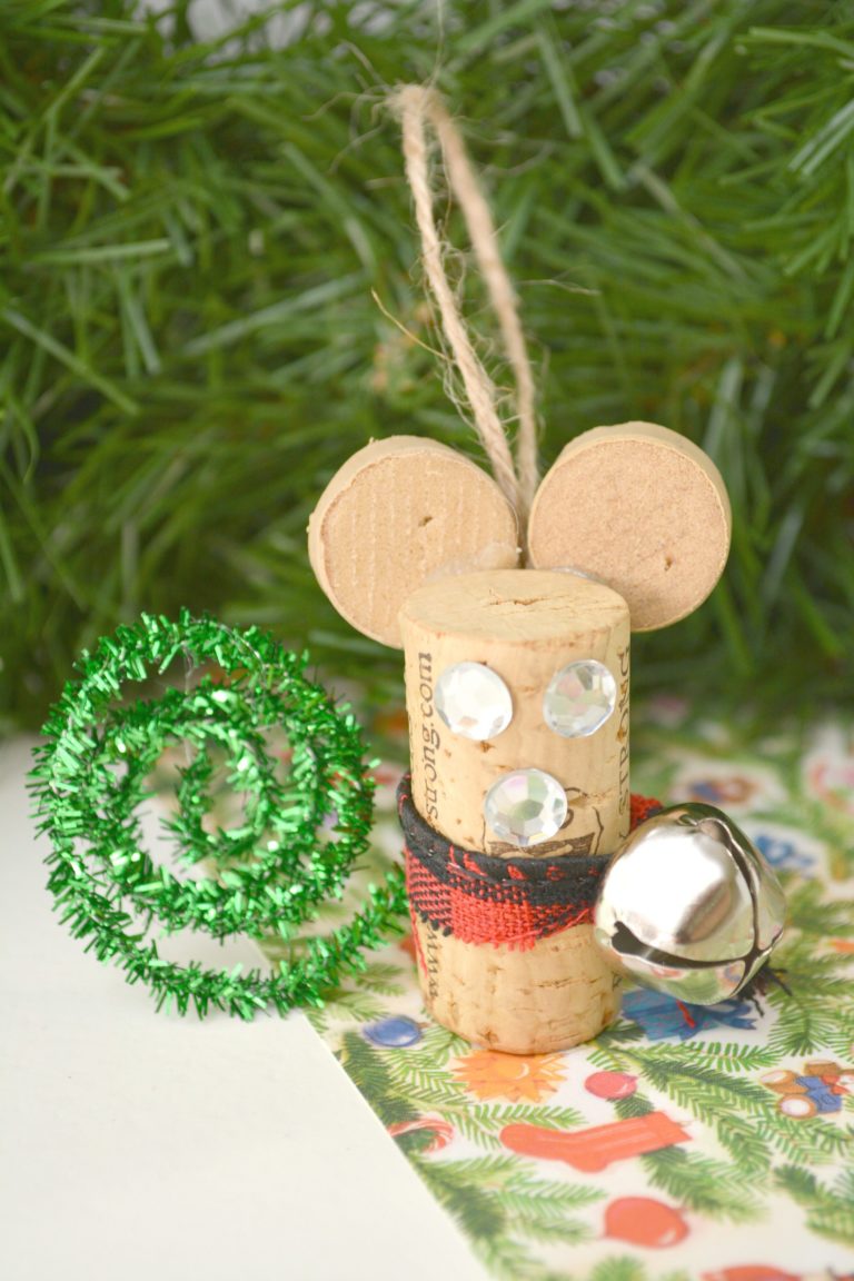 Cute Wine Cork Mouse Ornament